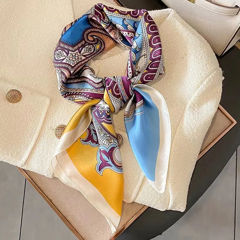 Elegant Silk-Like Square Scarf
