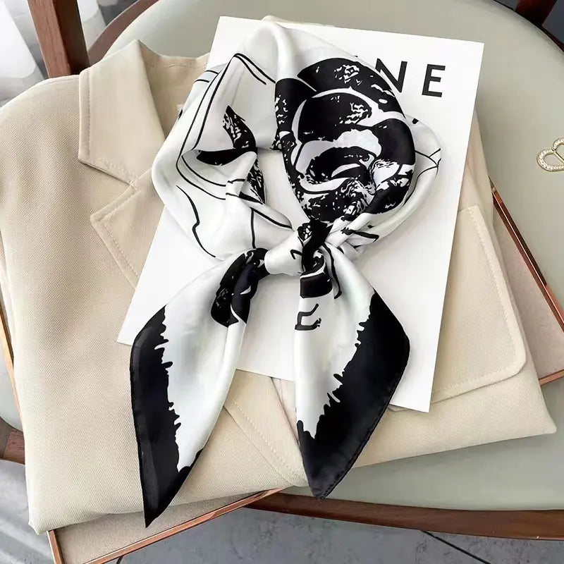 Elegant Silk-Like Square Scarf